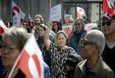 Greenlanders protest Trump outside the new American consulate in Nuuk against growing US influence in Greenland.
