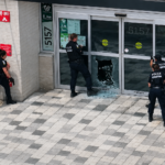 Montreal Shooting scene as police investigate a deadly attack in Montreal, Canada.