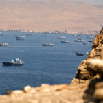 US President Donald Trump during discussions on the Strait of Hormuz as tensions with Iran continue.