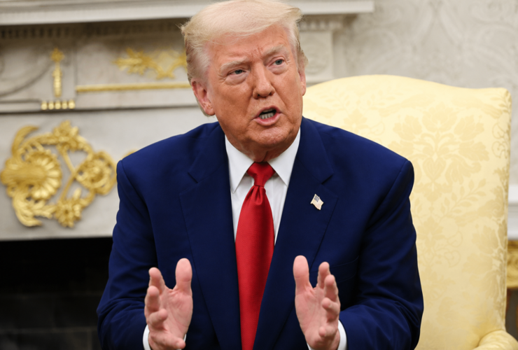 President Donald Trump announces a 50% tariff on Canadian imports as Canada responds with trade talks and considers further action.
