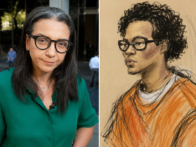 Court illustration representing the Gruesome Images in D4vd Hearing as prosecutors present evidence in the Los Angeles murder case involving David Anthony Burke.