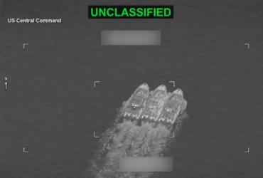 Oil tanker sailing through the Strait of Hormuz amid rising tensions between the United States and Iran.